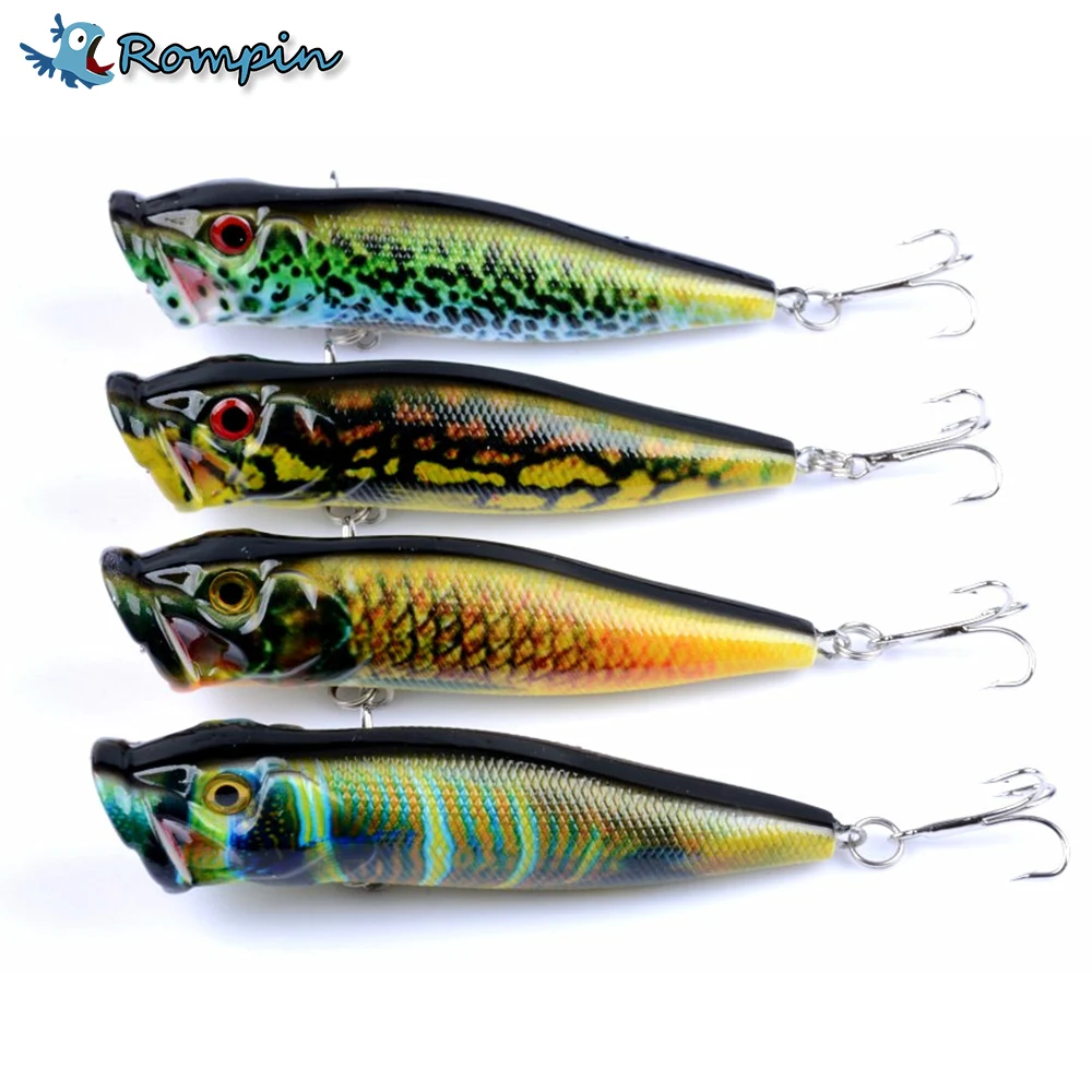 

Rompin красочные 9,5 см/12 г, искусственные басы, жесткий пластиковый Поппер, воблеры, Реалистичная плавающая рыба, приманка, рыболовные снасти