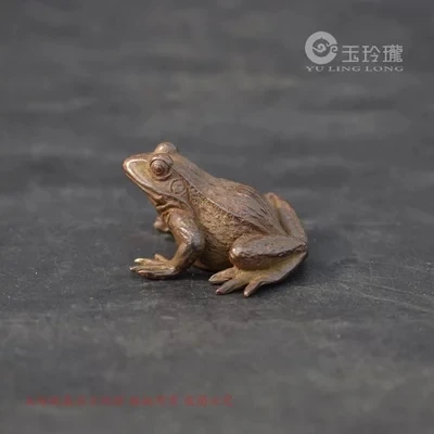 

Pocket tea Pet frog Small Ornaments Antique Bronze Sculpture B Section 02