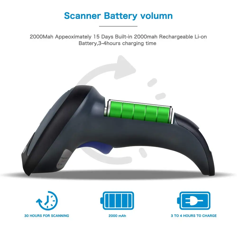 Сканер штрих кода NETUM W8 X Bluetooth 2D/QR PDF417 считыватель (3 в 1 2 4G беспроводной и USB