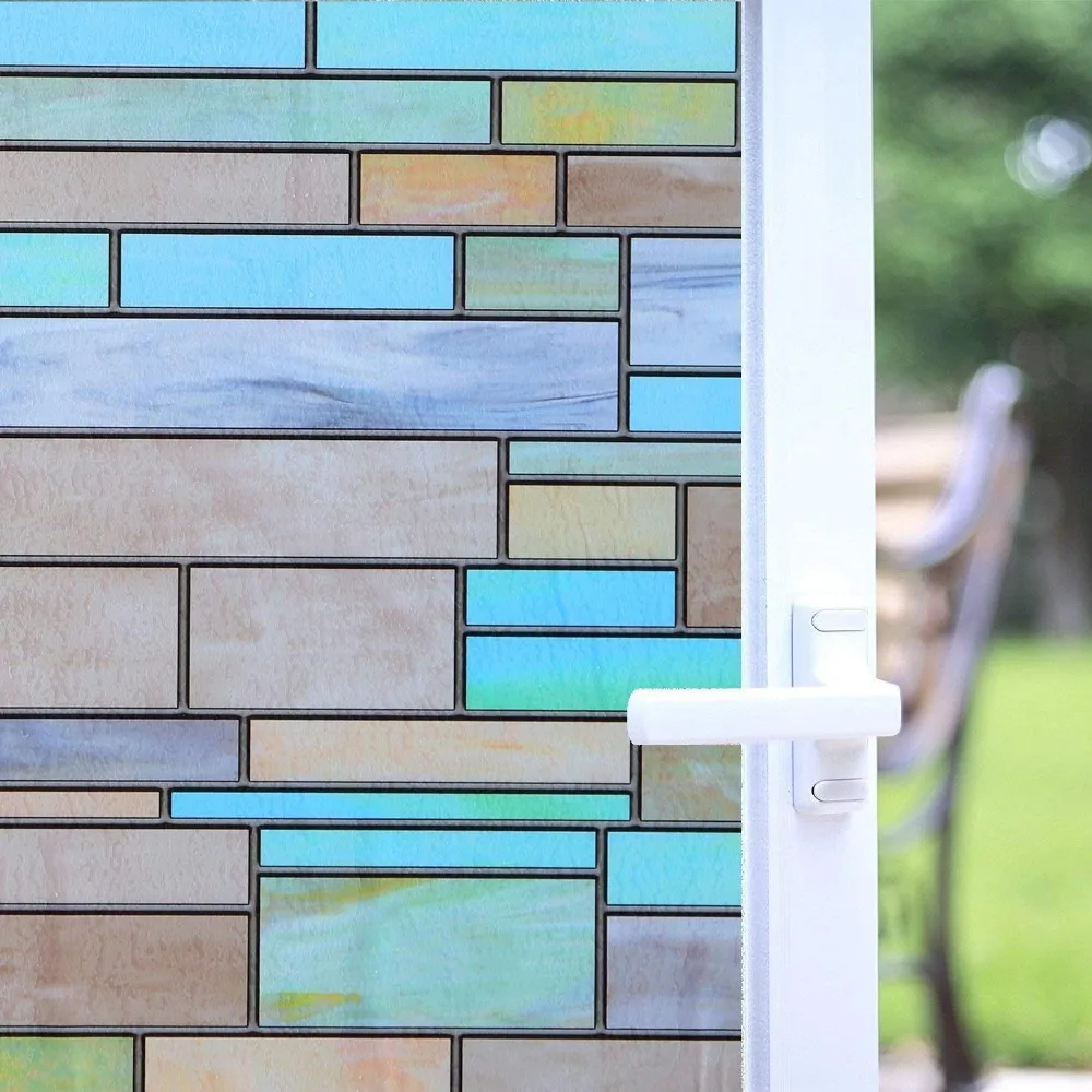 

Multi sizes Stained Privacy Decorative Glass Window Film,Brick Static Cling Window Covering Glass Non-Adhesive Heat Control
