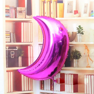 36 дюймов золотистые Серебристые шарики в форме полумесяца алюминиевой фольги