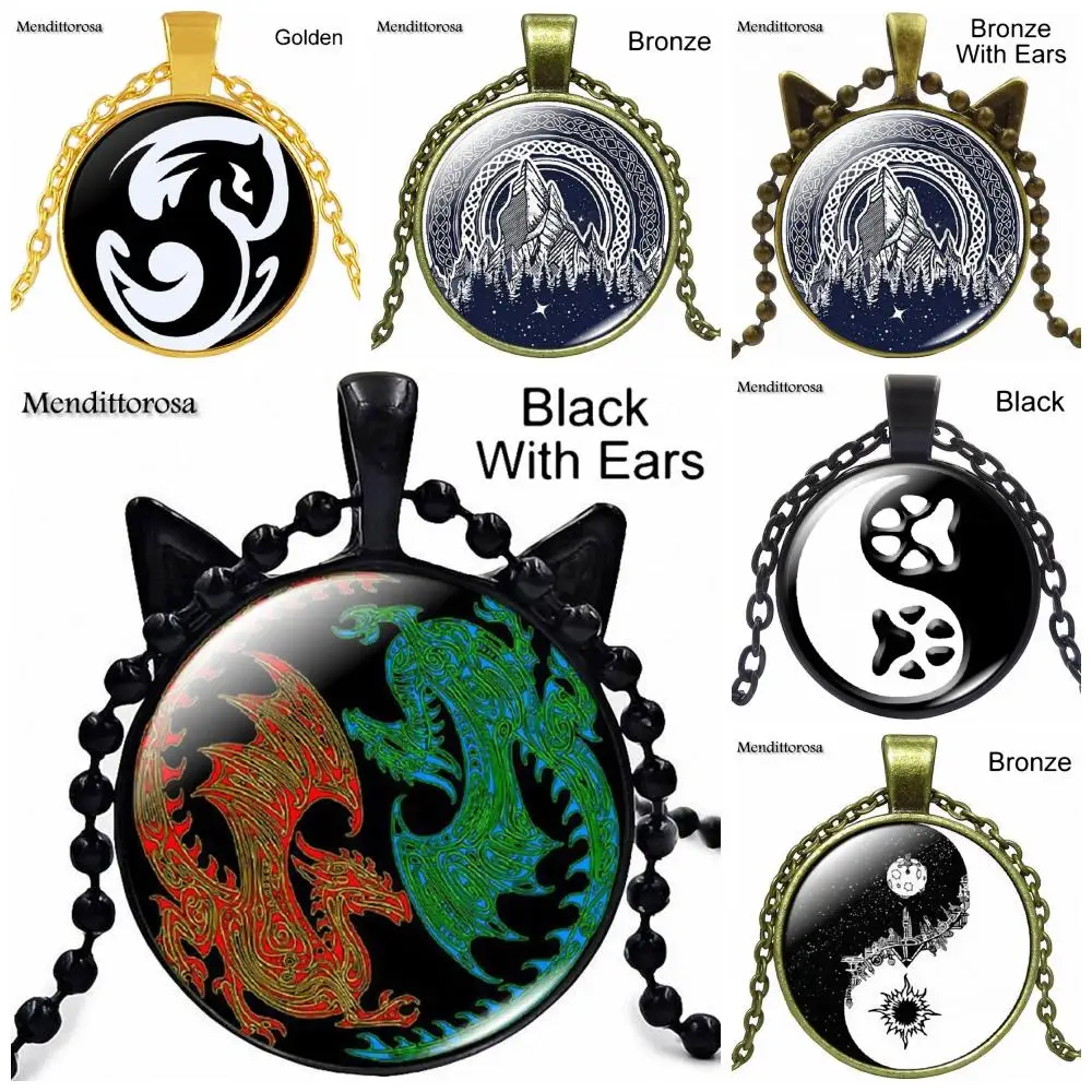 Для любителей Лучший дружеский бренд Lover Ожерелье Колье с кулоном из стеклянного