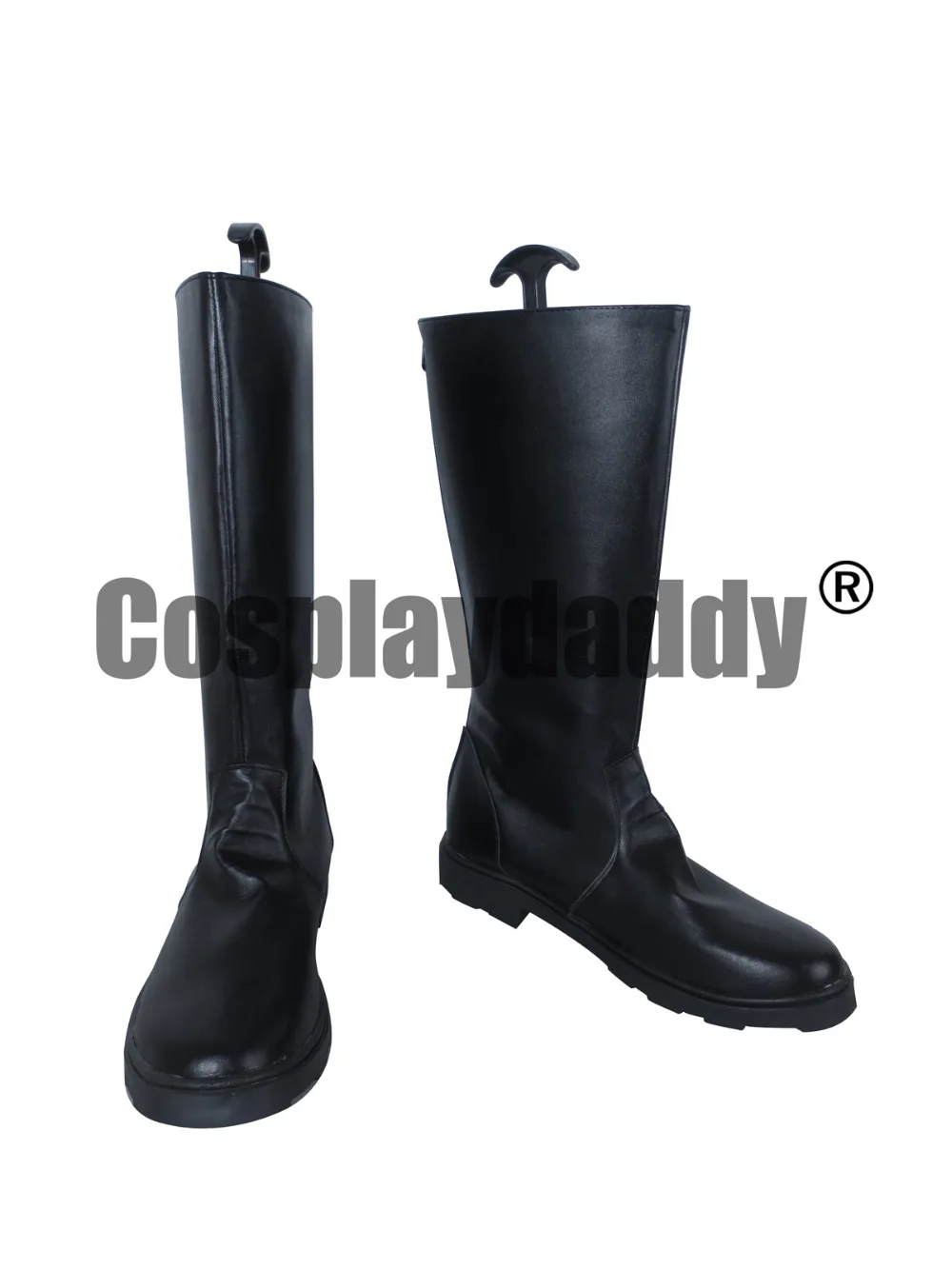 Цельнометаллический алхимик Рой Мустанг кожаная черная длинная обувь для