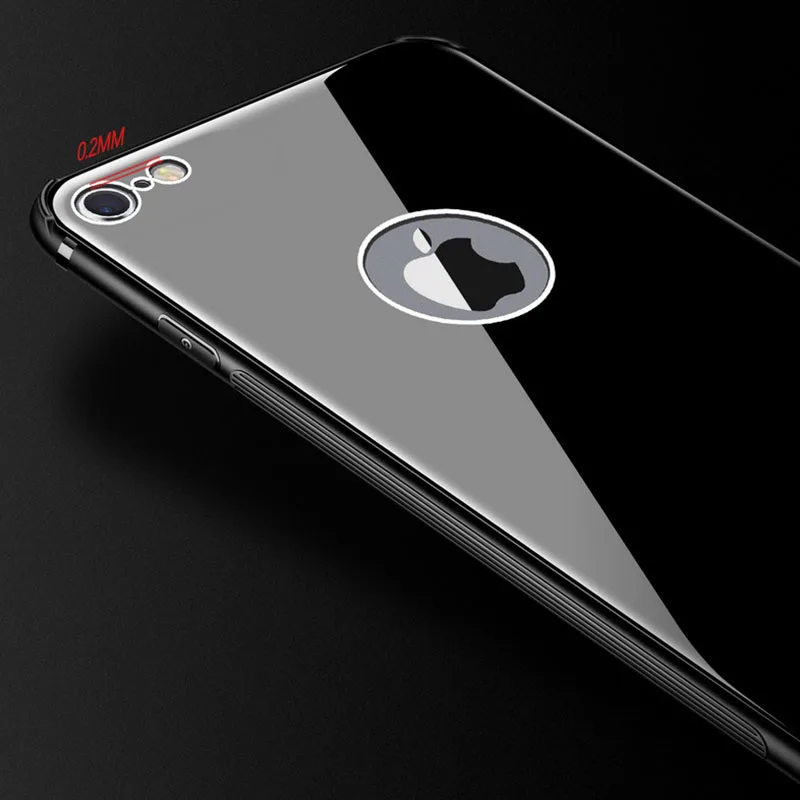 YueTuo роскошный стеклянный зеркальный чехол для iPhone 5 5S SE 6 s 6s 6plus 7 plus 7 plus 8 8plus силиконовый Твердый чехол на заднюю панель телефона etui