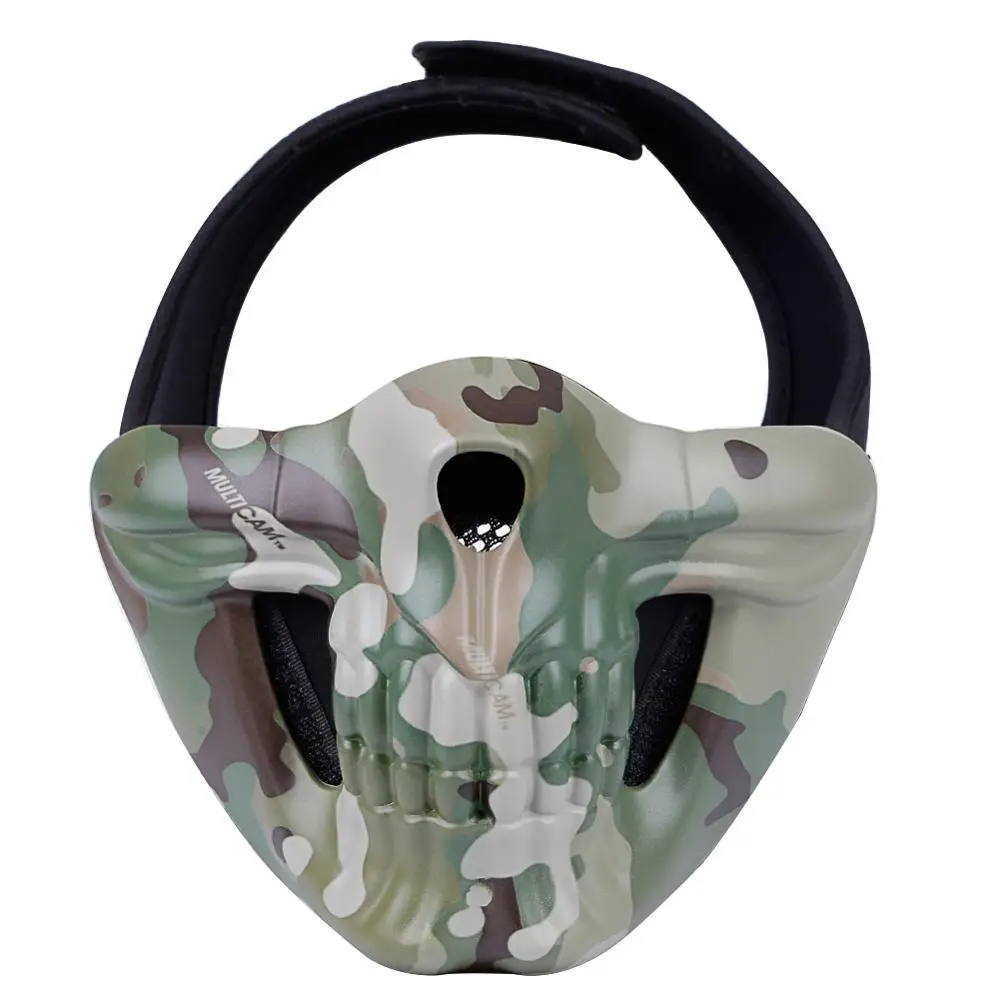CP WoSporT Череп Маска Тактический Половина маска Airsoft Пейнтбол защитный Знаки для военные игры Спортивные CS Wargame Косплэй - Цвет: CP
