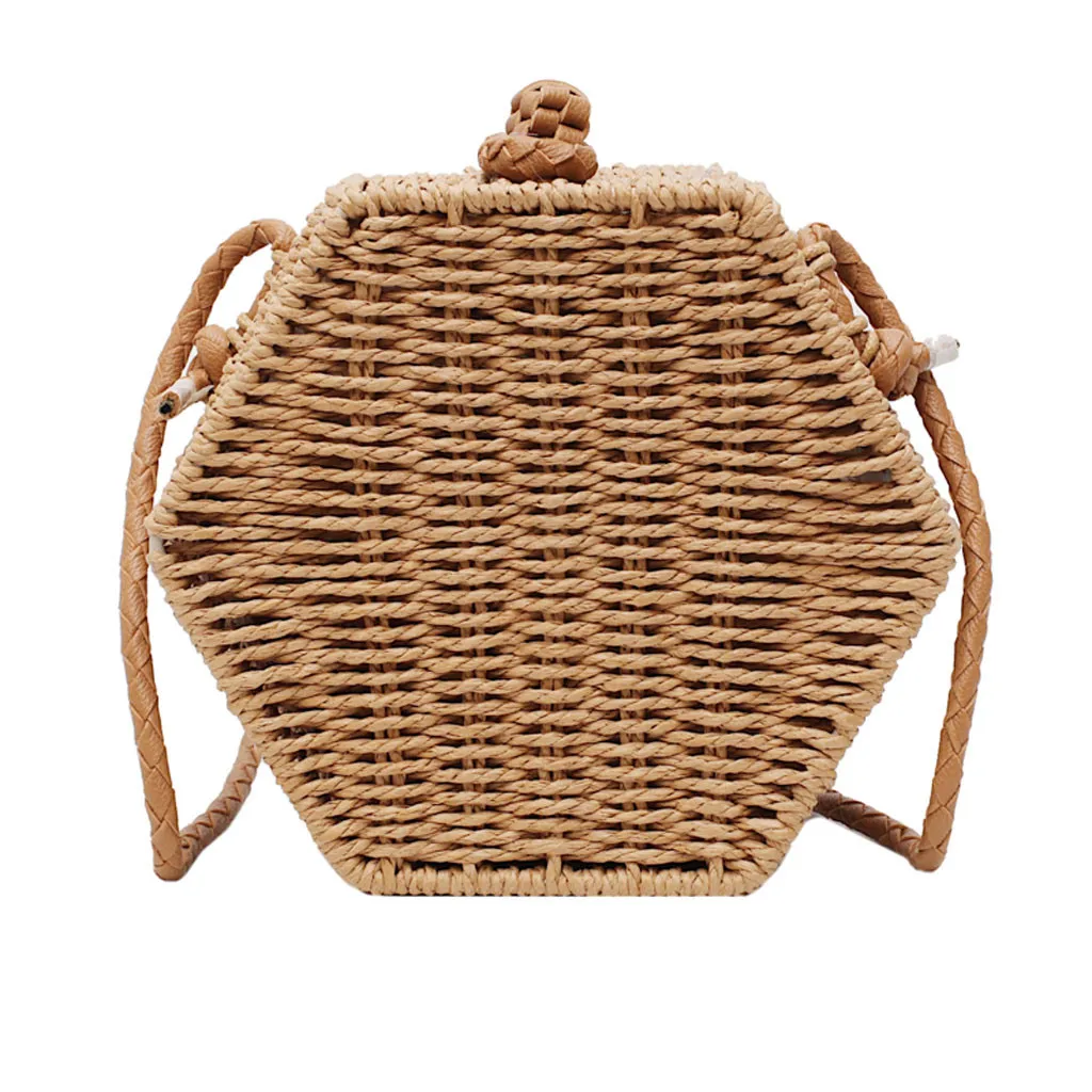 2019 Новая Женская мода Ретро тканая сумка однотонная пляжная bolsa feminina Прямая