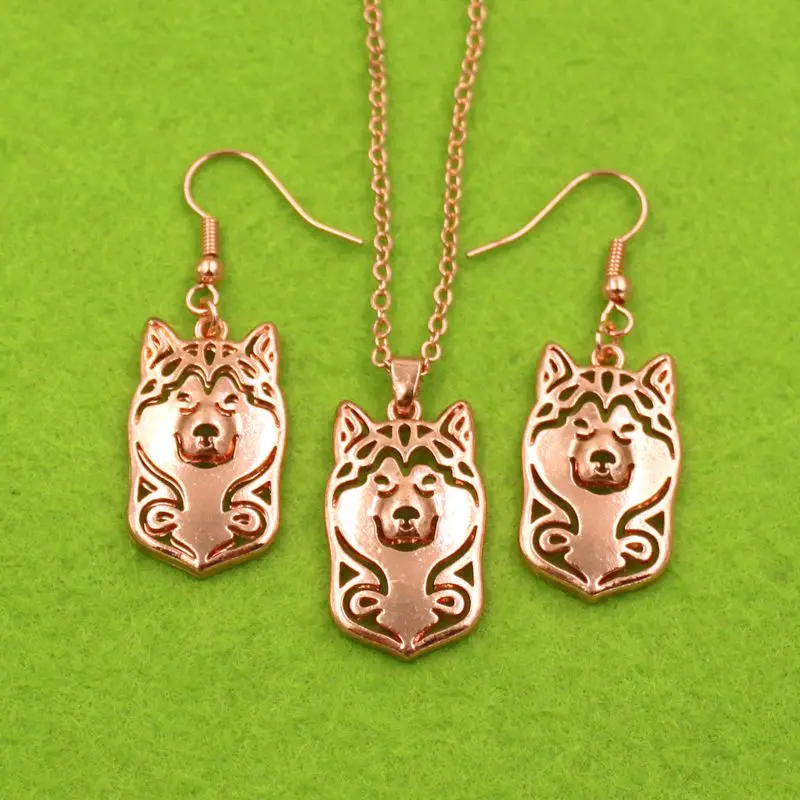 2021 Аляскинский Malamut животных из мультфильмов комплекты ювелирных изделий
