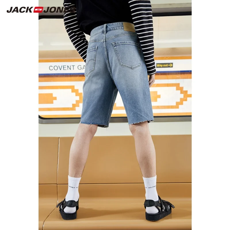 Джинсовые шорты Jack &amp Jones 219243503 мужские базовые штаны из хлопка с выбеленным