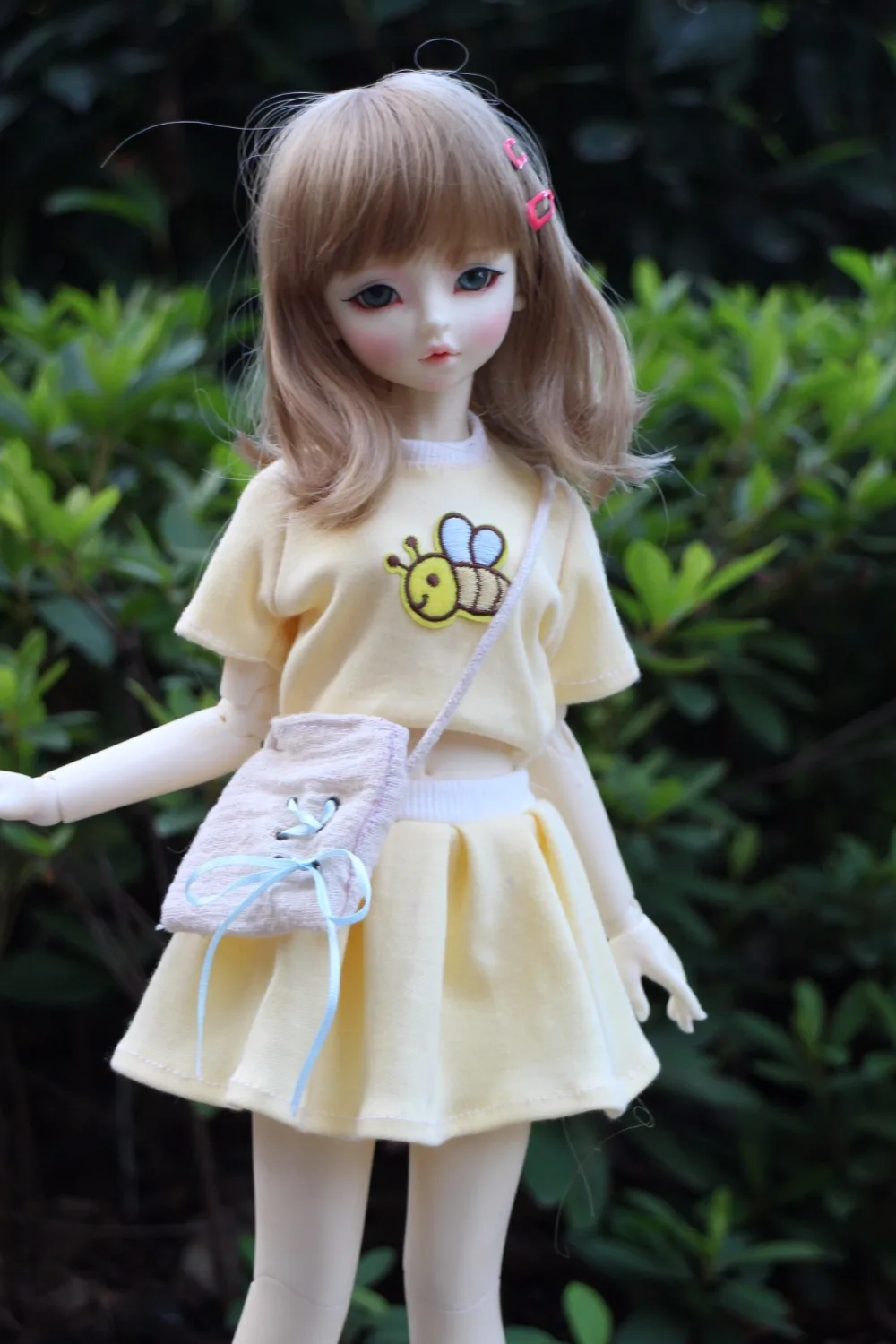 Комплект из 2 шт./компл. для кукол BJD футболка с пчелками + желтая юбка комплект 1/4 1/6