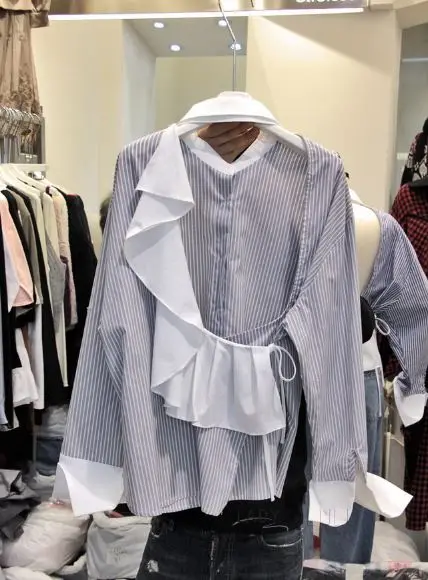 Уличная блузка с открытой спиной и перекрестными оборками топы для женщин