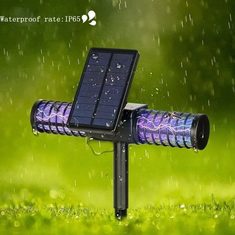 

Waterproof LED Solar Power Mosquito Killer Lamp Bug Zapper Insect Trap