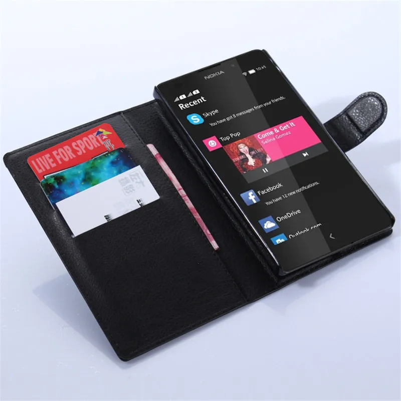 Роскошный кошелек чехол для Nokia X кожа флип Dual SIM RM 980 A110 ТПУ Магнитная телефона