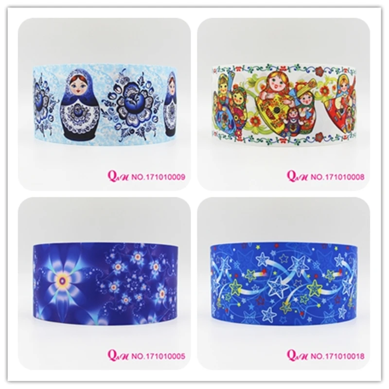 

Репсовая лента для волос Q & N, тесьма 16 мм, 22 мм, 25 мм, 38 мм, 50 мм, 75 мм с мультяшным принтом звезд, 50 ярдов/рулон, для галстуков