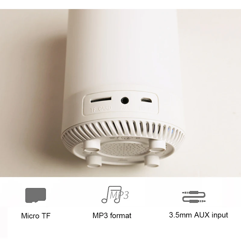 Многофункциональный Bluetooth динамик с USB зарядкой цветной прикроватный