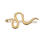 Заколки для волос в стиле панк женские, простые золотистые металлические шпильки со змеиным животным, свадебные аксессуары для волос
