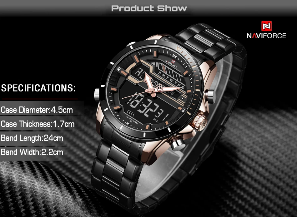 Relogio Masculino Для мужчин s наручные часы naviforce Роскошные Лидирующий бренд Для мужчин Водонепроницаемый спортивные часы Для мужчин кварцевые цифровые часы мужские наручные часы