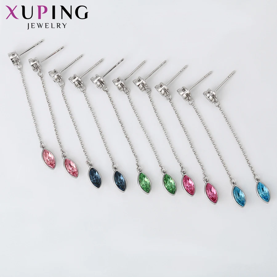 11,11 Xuping повседневные серьги простого дизайна с кристаллами Swarovski модные ювелирные изделия подарки ко дню Святого Валентина дамские S162.1-97634