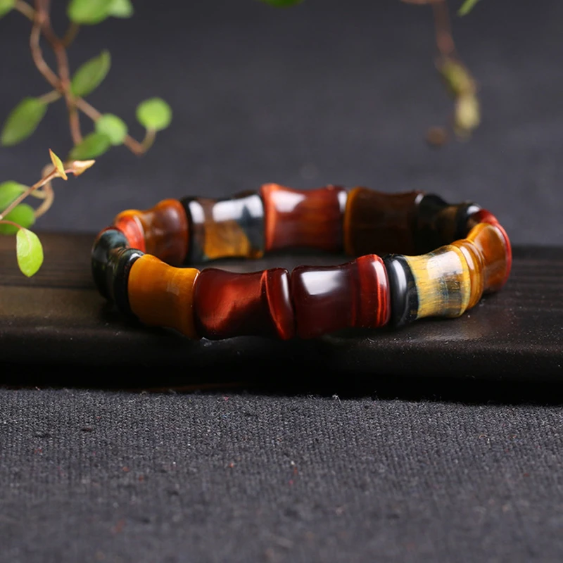 Оптовая продажа цветные браслеты из натурального камня тигровый глаз для женщин