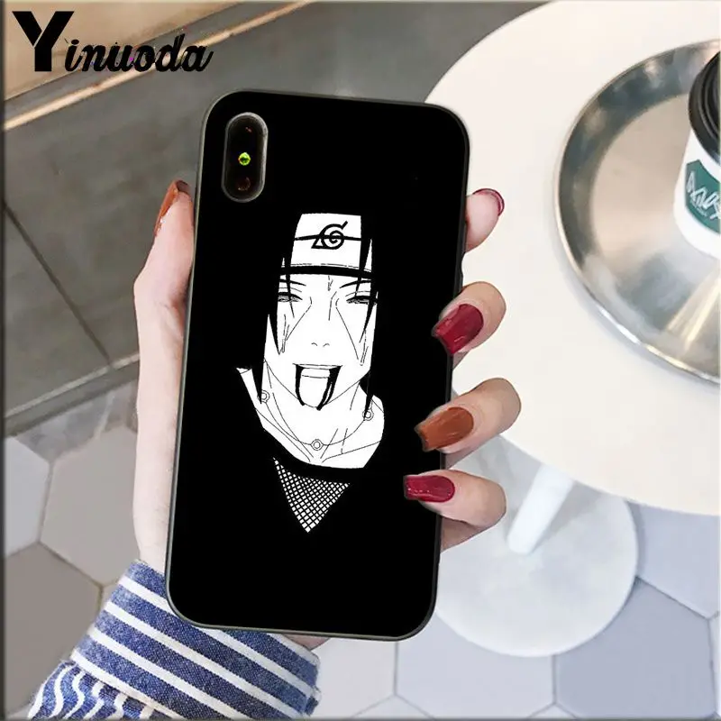A3 Yinuoda Наруто Итачи Учиха Японский узор силиконовый черный чехол для телефона для iPhone 6S 6plus 7plus 8 8Plus X Xs MAX 5 5S XR - Цвет: A3