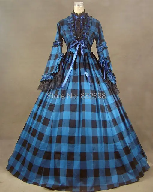 Новое Бальное Платье из Шотландской клетки в стиле гражданской войны|dress rip|dresses