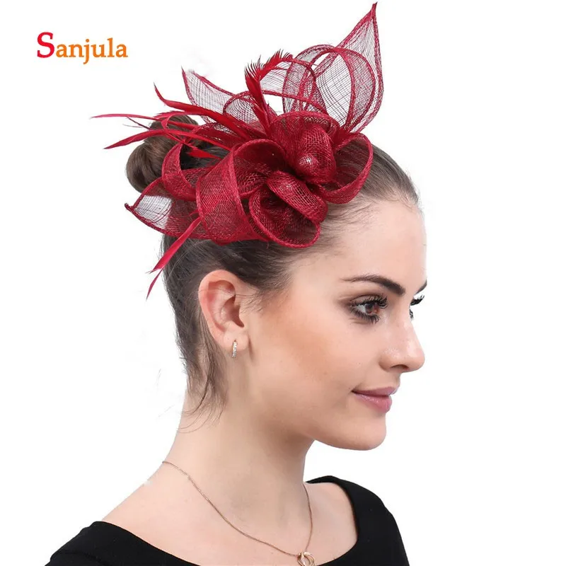 Цвет Бургунди головные уборы для невесты милые маленькие свадебные девушек