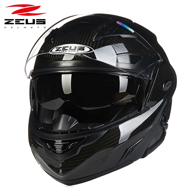 Zeus модульная маска мотоциклетный шлем из углеродного волокна rcycle capacete|Шлемы| |