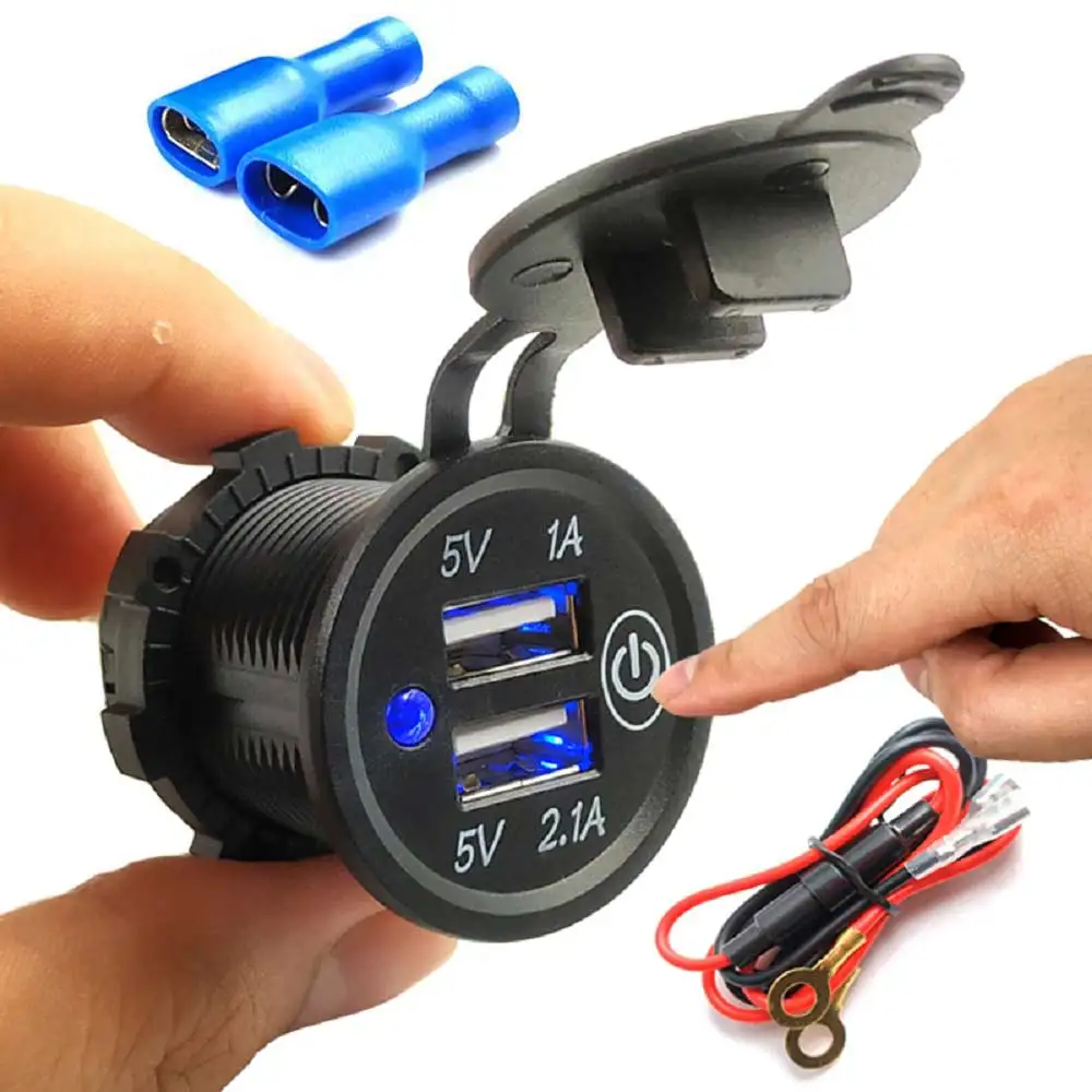Зарядное устройство с двумя USB портами 5 В 2 1 а/1 А|Зажигалка| |