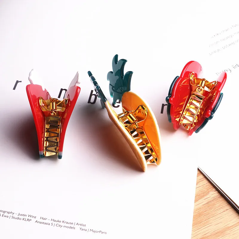 Японские элегантные ацетатные листы аксессуары для волос в форме фруктов