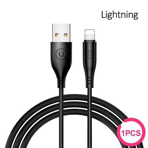 Black USASM Usb кабель для iphone 8 7 6 Plus 6s 5 s Plus iPad mini Быстрая зарядка Usb кабель для мобильного телефона Xs Max Xr X Зарядное устройство - Цвет: Black