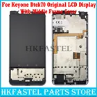 Мобильный телефон hkfatel для BlackBerry keyone Dtek70, оригинальный ЖК-дисплей, сенсорный экран со средней рамкой, корпус