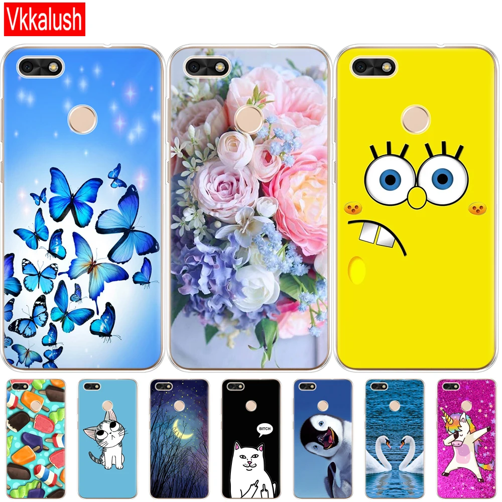 Силиконовый чехол 5," huawei P9 Lite Mini, мягкий чехол из ТПУ huawei NOVA Lite, SLA-L22, задняя крышка huawei Y6 Pro, чехол