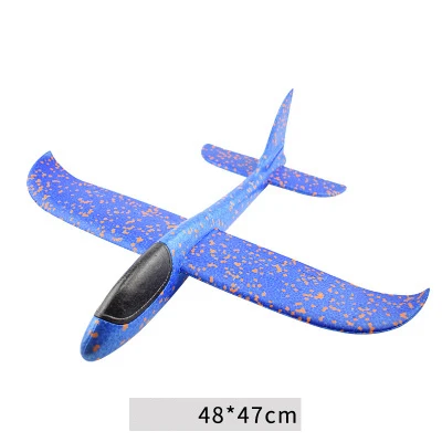 Blue 48CM 48 см большая рука бросок пены самолеты детские игрушки «сделай сам» Летающий планер модель аэроплана вечерние наполнители Летающий планер самолет игрушки для детей игры - Цвет: Blue 48CM