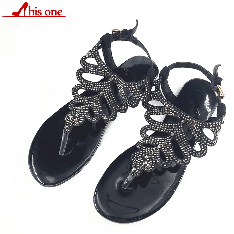 

new flat women's sandals flats women sandals black gladiator rivets comfortable ladies spring summer shoes Large Size 35-47