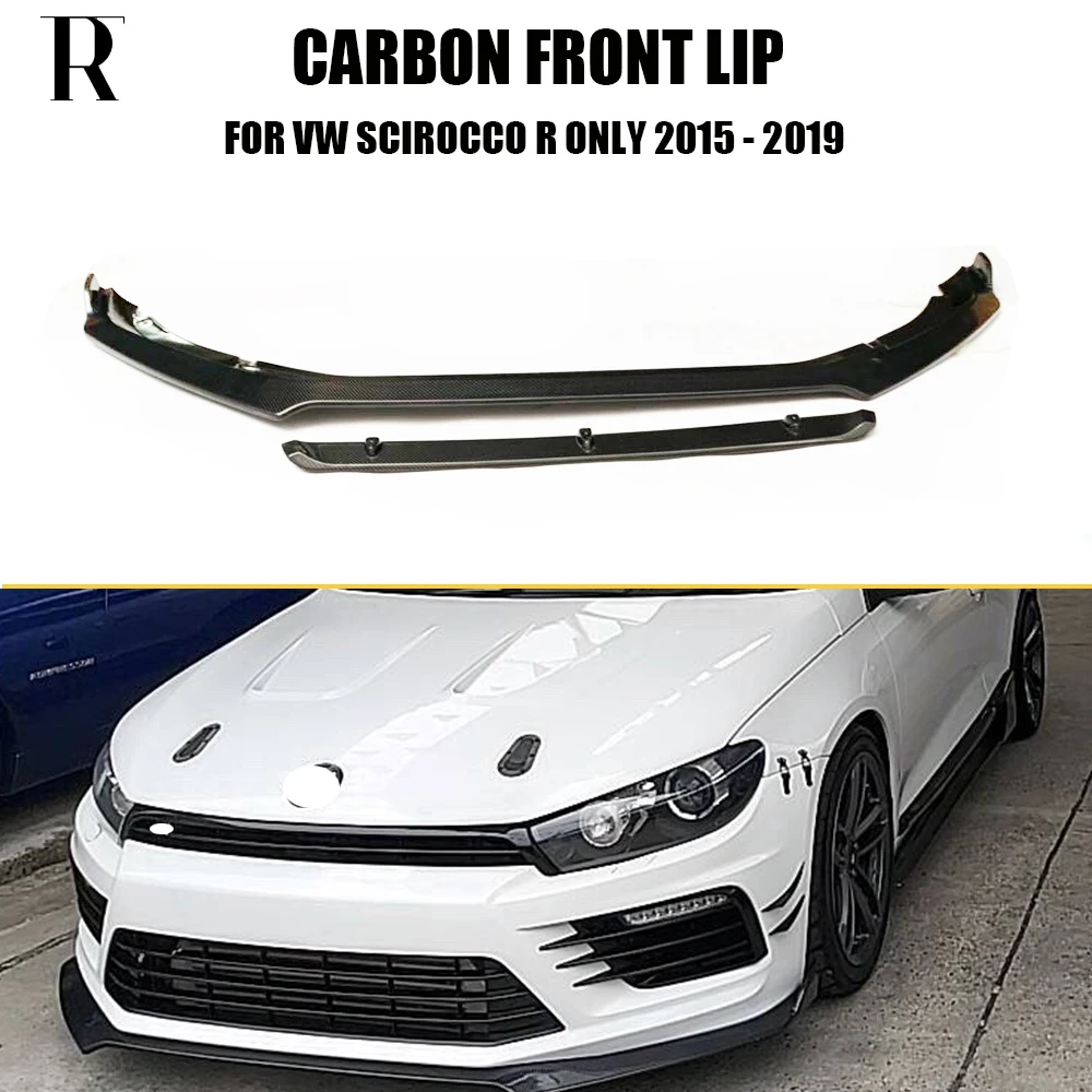 Передний бампер из углеродного волокна губа для подбородка Volkswagen Scirocco R R20 только
