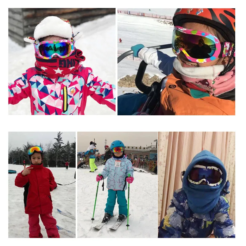Onedoyee Профессиональный для катания на сноуборде детей очки лыжах Анти туман - Фото №1