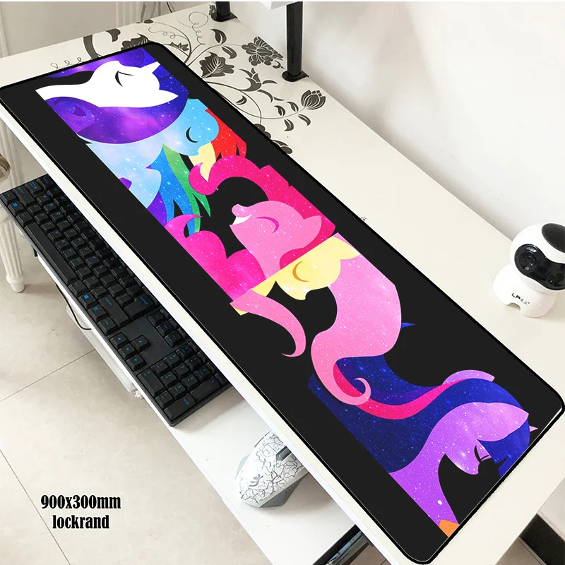 Коврик для мыши my little pony 900x300 мм длинный коврик ноутбука милый игровой геймерская
