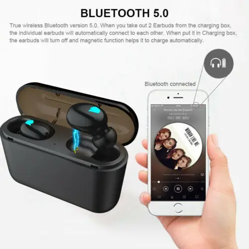 TWS-стереонаушники мини с поддержкой Bluetooth 5 0 и глубокими басами | Электроника