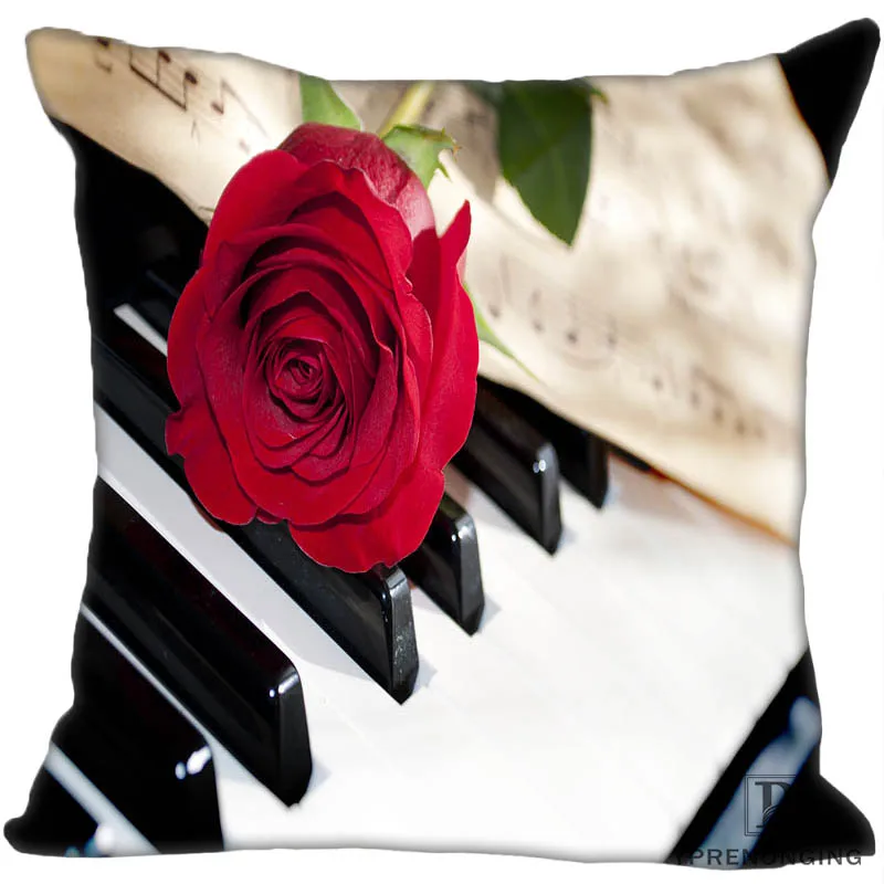 Square Pillowcase На заказ красная роза с каплями воды квадратная Наволочка на заказ на молнии чехол для подушки 35X35,40x40,45x45 см(одна сторона) 180522-02-7 - Цвет: Square Pillowcase