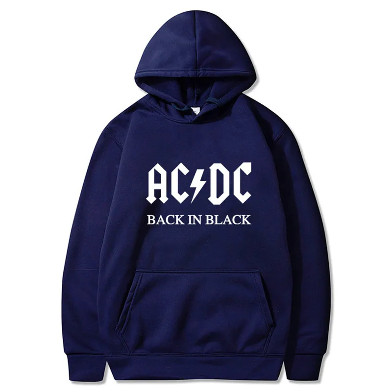 AC DC Толстовка Мужская Хип-Хоп рок-группа ACDC черные толстовки Мужские Женские повседневные уличные куртки с капюшоном весенние зимние топы