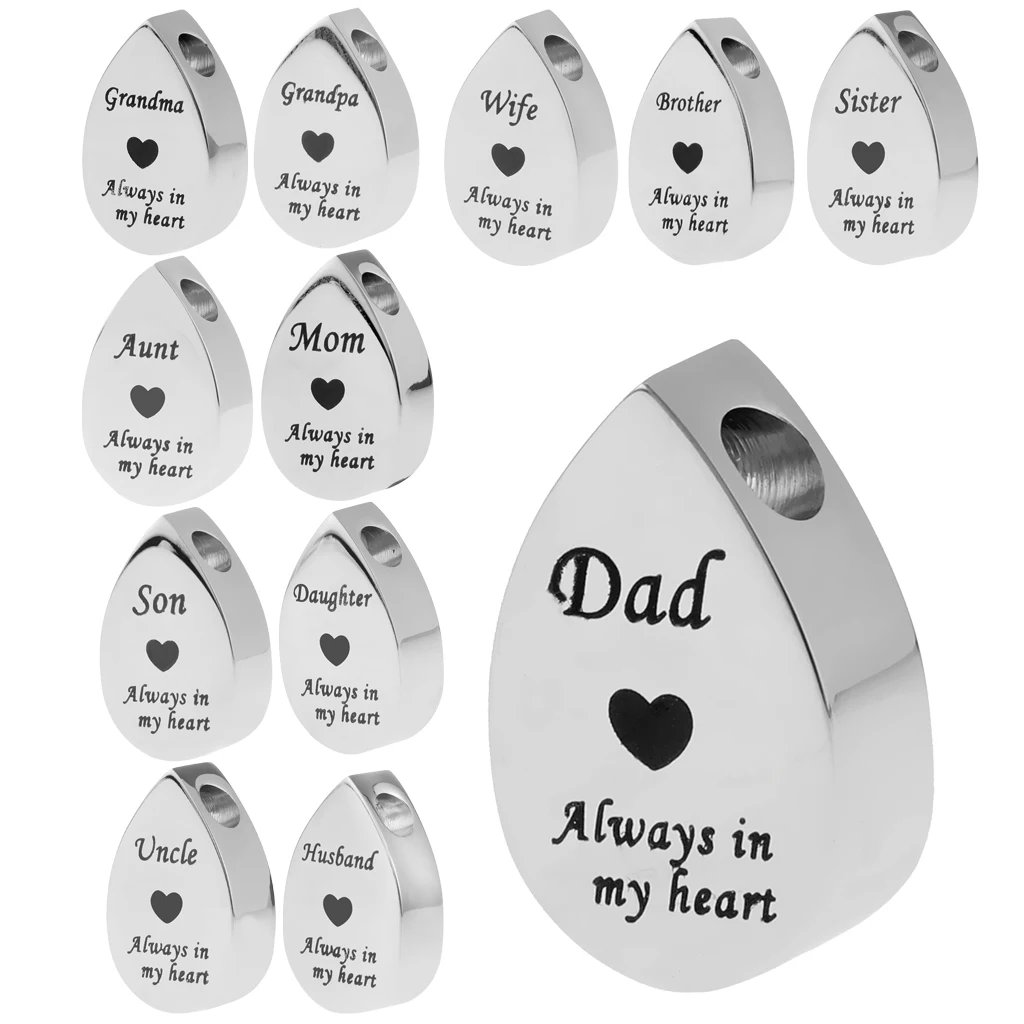 Подвеска из нержавеющей стали Классический памятный сувенир в виде капель