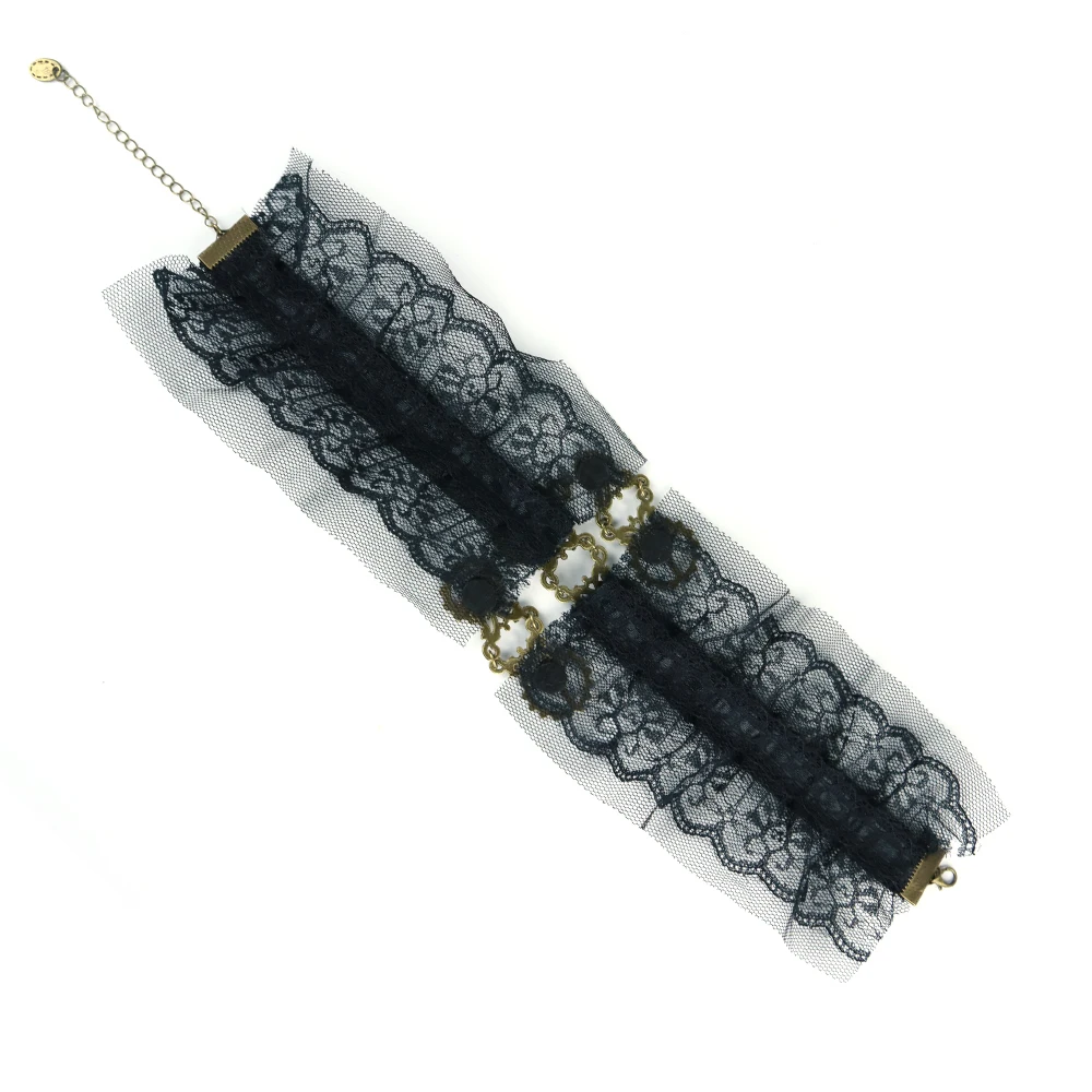 Винтажное ожерелье чокер в стиле ретро с черным цветком|Ожерелье-ошейник| |