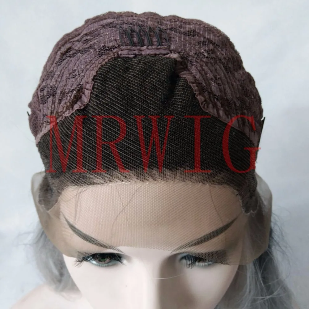 MRWIG 1b # Ombre #30 Auburn кудрявый синтетический парик фронта шнурка бесклеевая