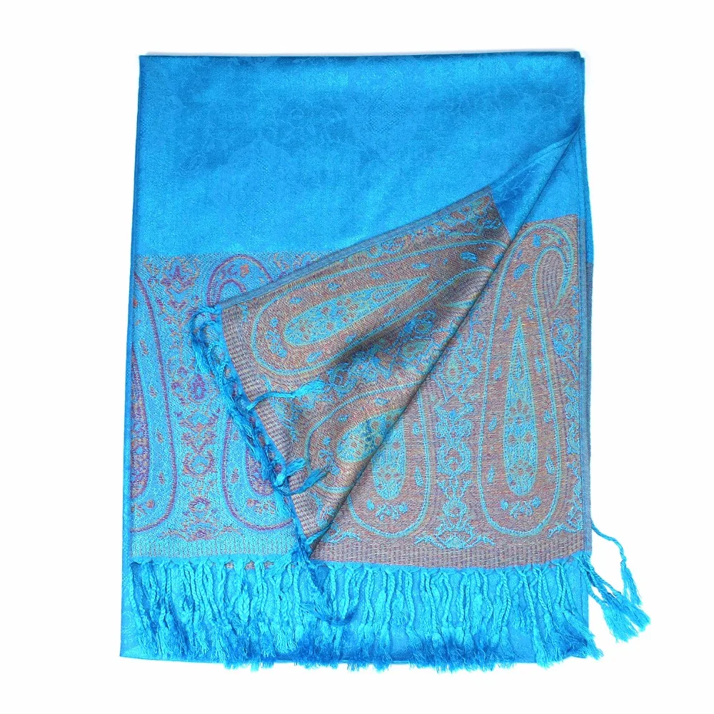 

Turquoise Scarf Paisley Tippet From India Winter Scarves 100% Cotton Pashmina Women Echarpe Oversize Fashion Shawls Wraps 190*70