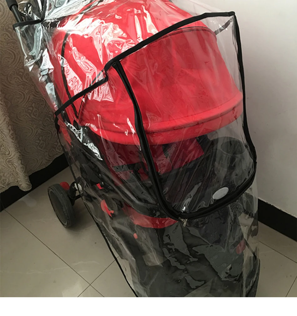 Baby stroller Accessories Rain cover Carriages Wind Dust Shield Zipper Baby Pushchair Wheelchair Cover Stroller Accessories