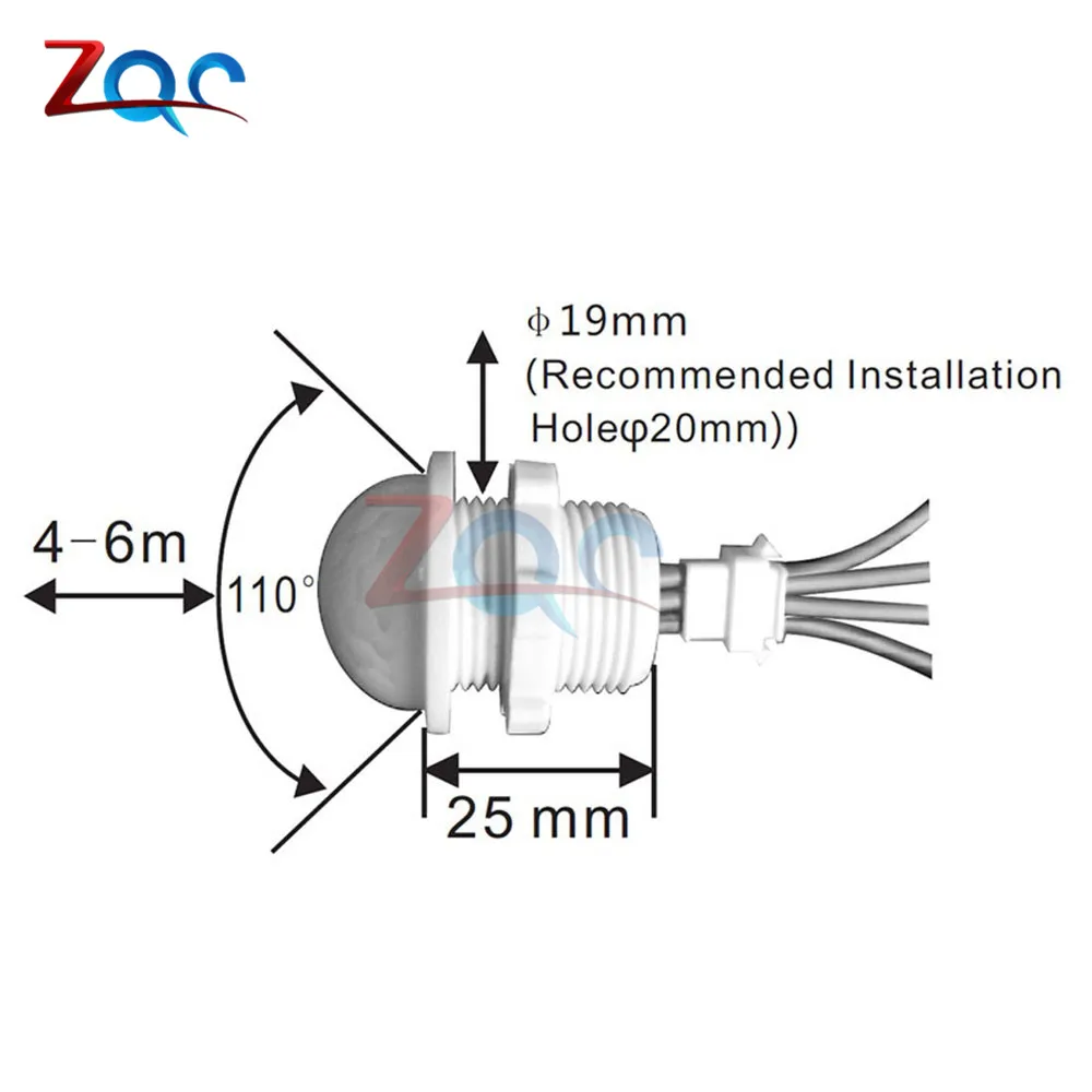 Светодиодный инфракрасный переключатель с датчиком движения зонд задержки