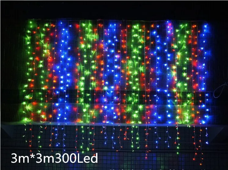 3x3m 300Led Colorful Рождественские украшения для дома Светодиодная гирлянда елочные украшения Рождественские украшения Navidad Новогоднее украшение. Q - Цвет: 3x3m 300Led Colorful