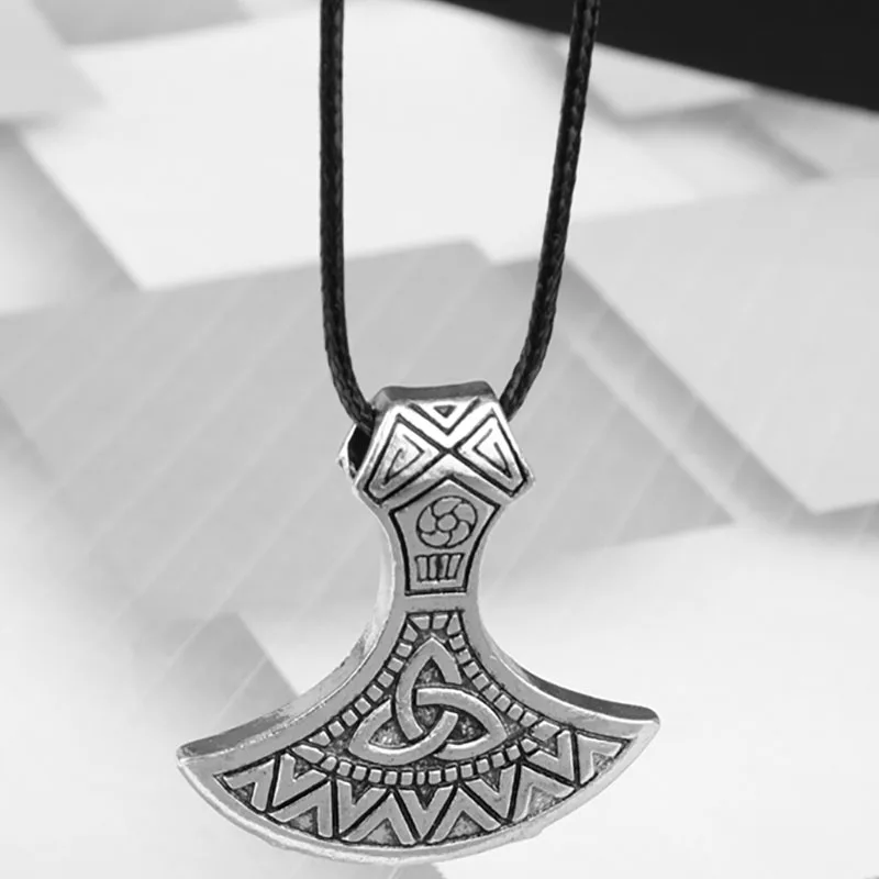 MCSAYS норвежский викинг украшений Бронзовый боевой Raptor Топоры кулон веревку цепи