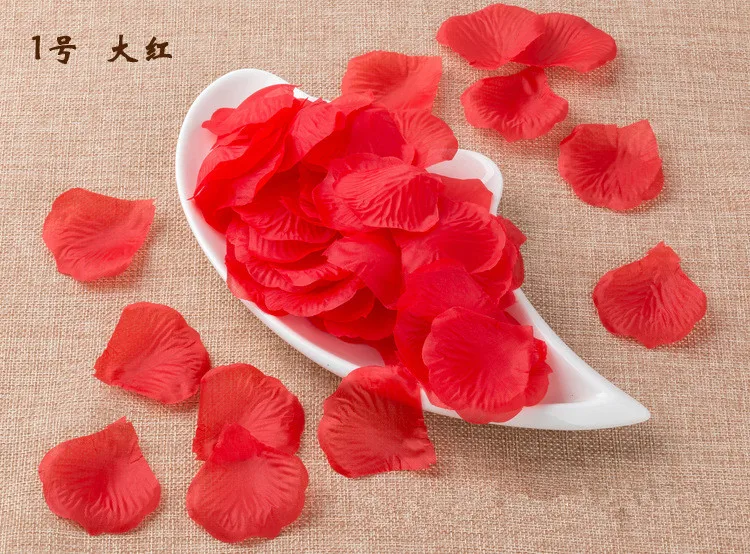 500 шт. искусственные лепестки роз цветок девушка бросать шелковые для свадьбы
