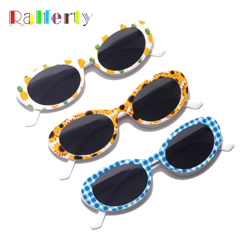 Ralferty 2019 Овальные Солнцезащитные очки зеркальная сетка UV400 ретро солнцезащитные