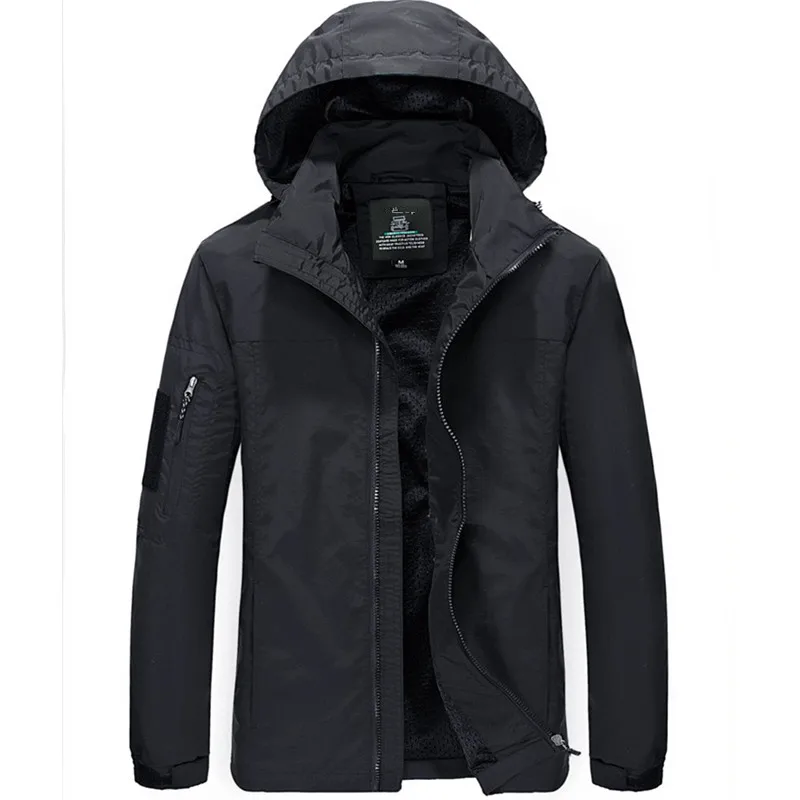 Мужская ветрозащитная куртка в стиле милитари повседневная Водонепроницаемая